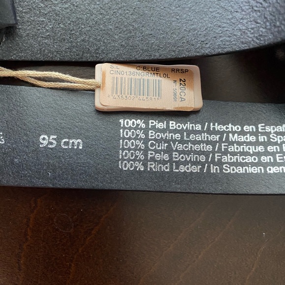 Leather & Silver-Plated Belt With Swarovski - Picture 5 of 5